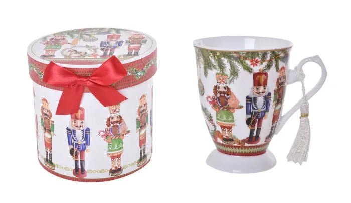 Christmas Nutcracker Footed Mug