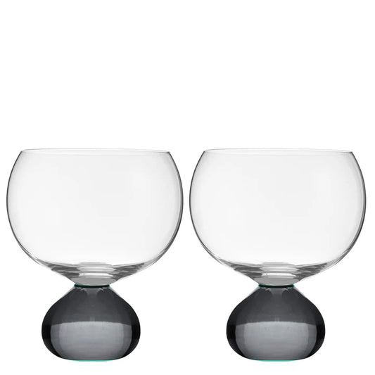 Zephyr Charcoal 2pk Gin Glass