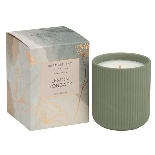 Lemon Ironbark Ceramic Candle | Bramble Bay Co