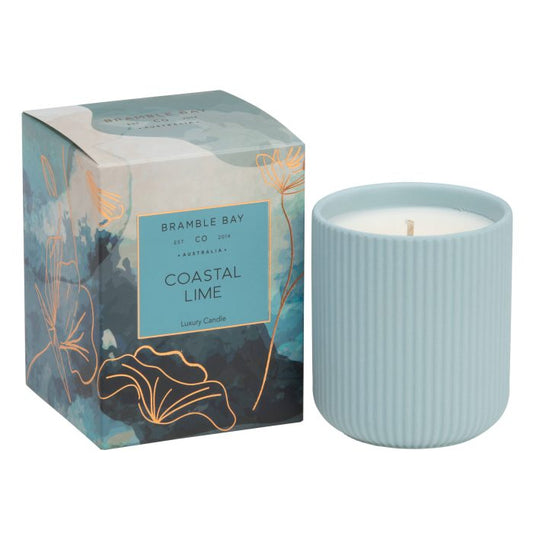 Coastal Lime Ceramic Candle | Bramble Bay Co