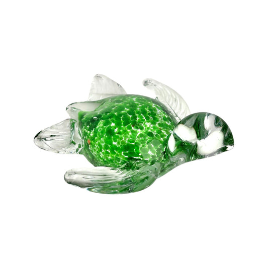 Coloured Glass Ornament | Miniature Green Turtle
