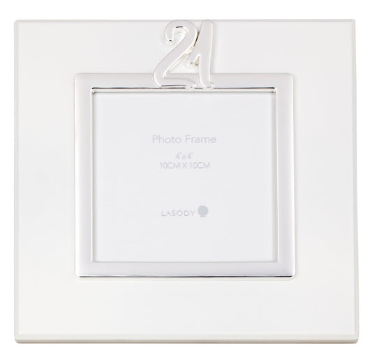21 Frame - White and Silver