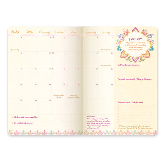 SALE 2024 Diary The Year for New Beginnings - Berry Bliss