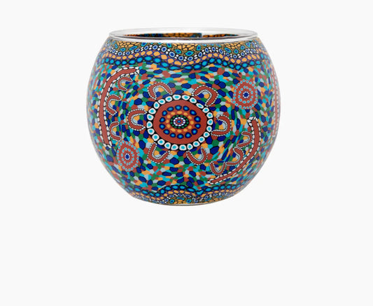 Aboriginal Finke River Tealight Candle Holder