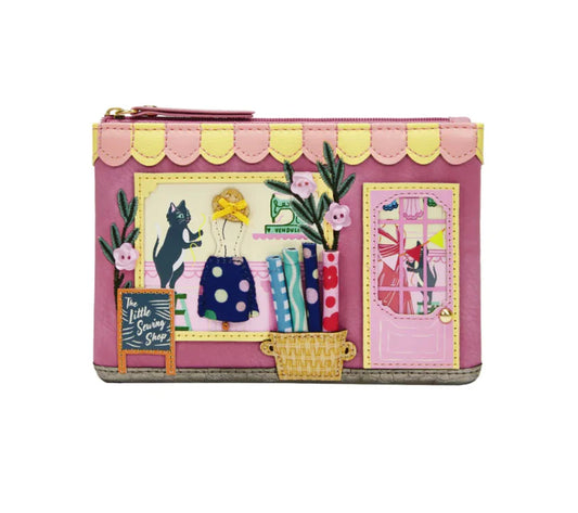 Vendula Sewing Shop Zipper Coin Purse | Raspberry Edition | Vendula London