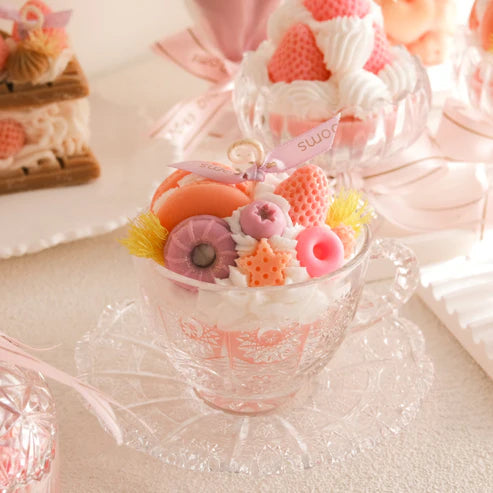 Sweet Treats Candle in Vintage Teacup Set | Miss Blooms