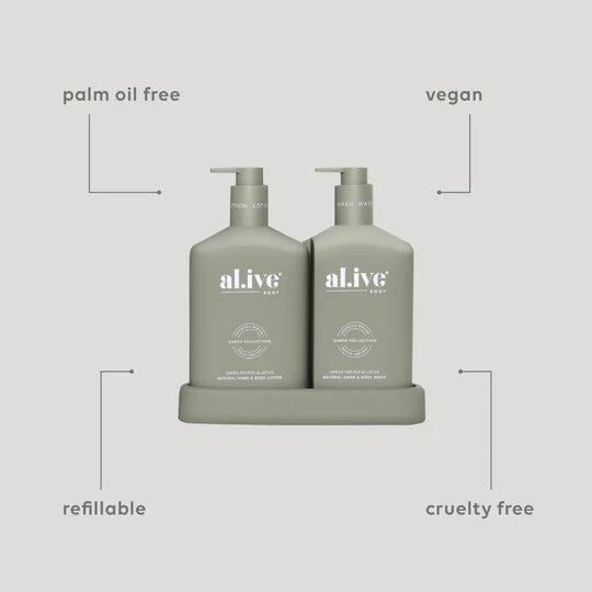 Wash & Lotion Duo | Green Pepper & Lotus | al.ive